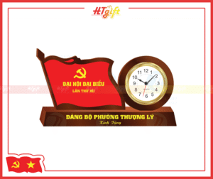 đồng hồ để bàn bằng gỗ