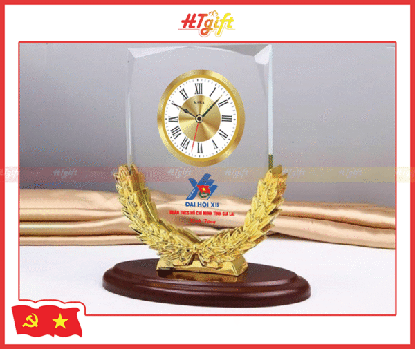 đồng hồ để bàn pha lê