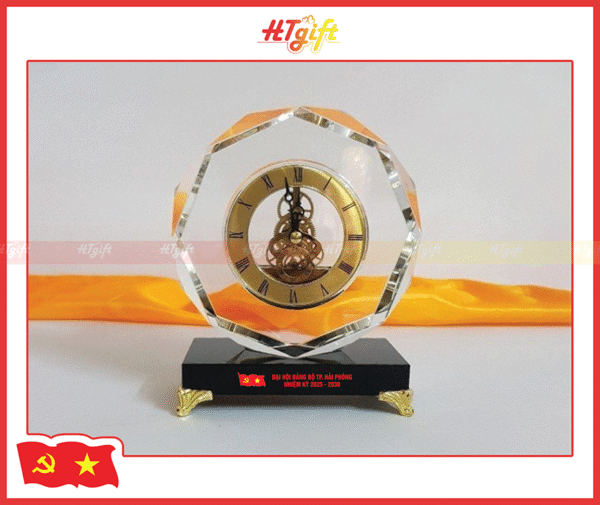 đồng hồ để bàn pha lê