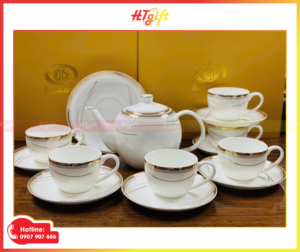 Bộ trà cao cấp - bộ trà sứ xương